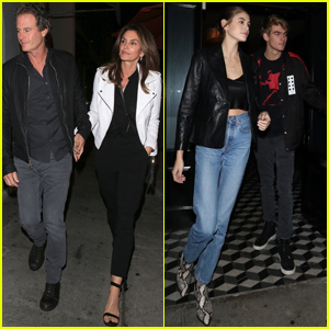 Kaia & Presley Gerber Have Family Dinner With Their Parents!