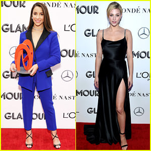 Honoree Aly Raisman Meets Lili Reinhart at Glamour Event!