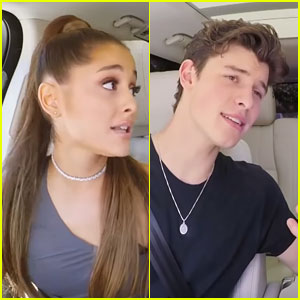 Ariana Grande & Shawn Mendes Sing 'Christmas (Baby Please Come Home)' for 'Carpool Karaoke!' (Video)