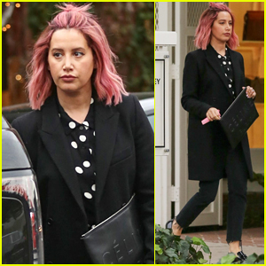 Ashley Tisdale Shows Off Her Pink Hair During Shopping Spree!
