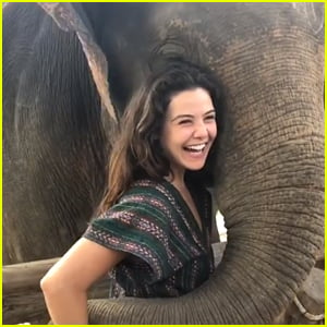 Danielle Campbell Celebrates New Year in Thailand at Elephant Sanctuary
