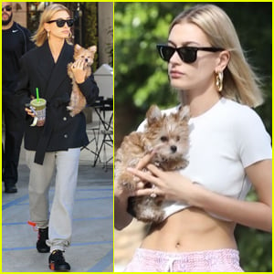 Hailey Bieber Spends the Day with Little Pup Oscar!