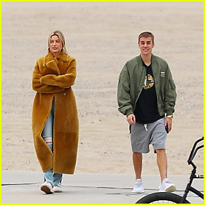 Justin & Hailey Bieber Take a Walk Together at Santa Monica Beach!