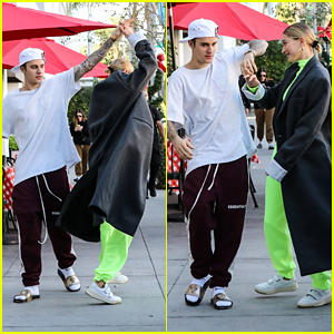 Justin Bieber Twirls Wife Hailey Bieber Around While Heading to Lunch in LA