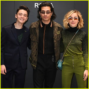 Kiernan Shipka Joins Rob Raco & Noah Schnapp at Fendi Show in Milan