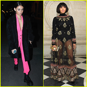 Madison Beer's Bright Pink Suit Steals The Show in Paris