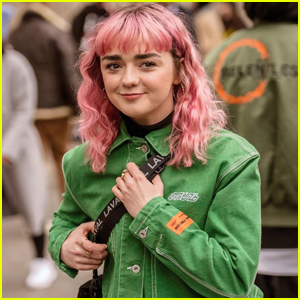 Maisie Williams is All Smiles While Showing Off Her Pink Hair!