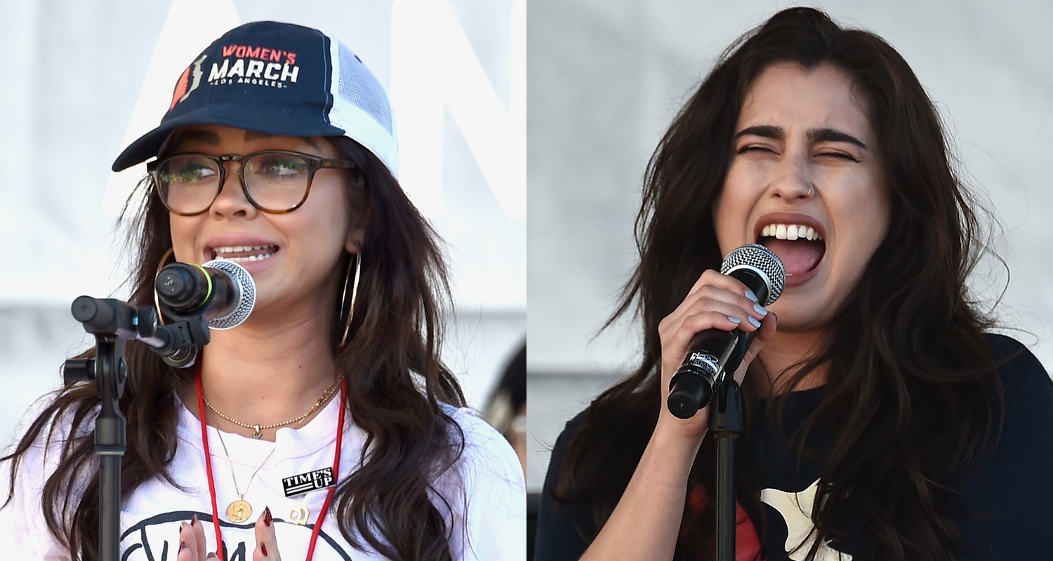 Sarah Hyland & Lauren Jauregui Hit the Stage at the Women’s March 2019 in L.A.