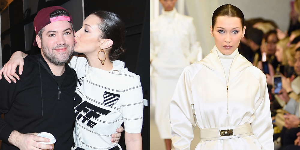 Bella Hadid Gets an Impromptu Facial Massage at Brandon Maxwell NYFW Show