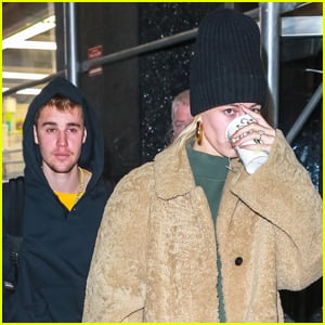 Justin & Hailey Bieber Grab Lunch in NYC