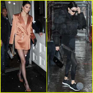 Kendall Jenner Steps Out During the Snow Storm in NYC
