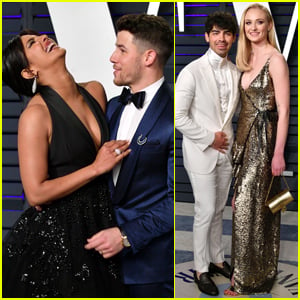 Nick & Joe Jonas & Their Leading Ladies Step Out for Oscars Party!