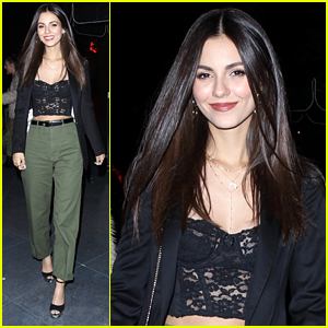 Victoria Justice Celebrates Her 26th Birthday at Dinner With Friends