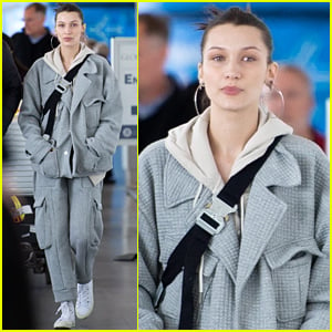 Bella Hadid Shows Off Her Trendy Airport Style After Paris Fashion Week