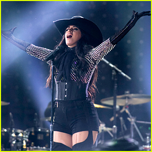 Camila Cabello Wears Cowboy Hat During Houston Rodeo Performance