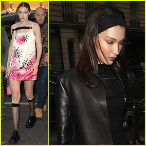 Gigi & Bella Hadid Are Opposites at Paris Fashion Week Party