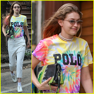 Gigi Hadid Keeps It Colorful While Heading Out in the Big Apple