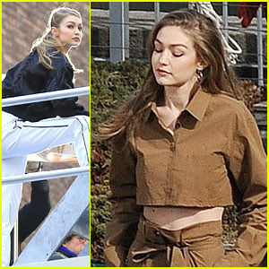 Gigi Hadid Takes Part In Two Photo Shoots Ahead of Weekend