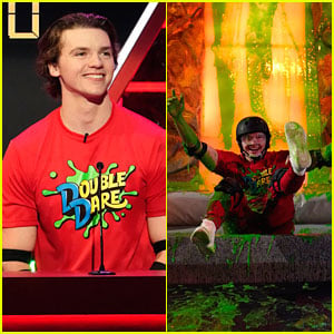 Joel Courtney Gets Covered In Slime On 'Double Dare'!