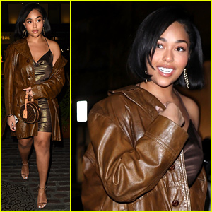 Jordyn Woods Glitters in Gold Dress for Night Out With Her Mom