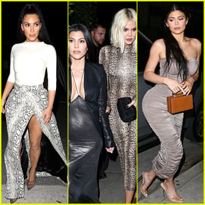Kylie Jenner Grabs Dinner with the Kardashian Sisters in L.A.