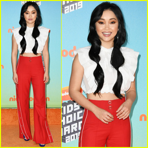 Lana Condor Is Radiant In Red at Kids' Choice Awards 2019!