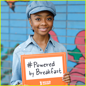Skai Jackson Grabs Breakfast With School Kids For No Kid Hungry's Breakfast Event