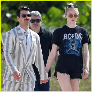Sophie Turner Visits Joe Jonas on Miami Video Shoot