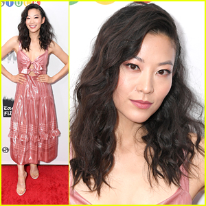 Arden Cho Shines in Pretty Pink Dress at 'Stuck' Premiere in New York City
