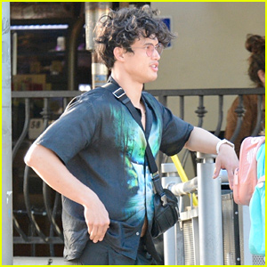 Charles Melton is All Smiles for Urth Caffe Visit