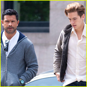 Cole Sprouse Chats With Mark Consuelos While Out in the Big Apple