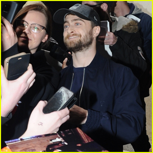 Daniel Radcliffe is Greeted by Fans Outside His Hotel