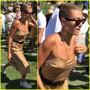 Hailey Bieber Hangs With Kendall & Kylie Jenner at Kanye West's 'Sunday Service' Coachella Set