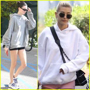 Hailey Bieber Wears Neon Workout Outfit to Pilates Class in WeHo