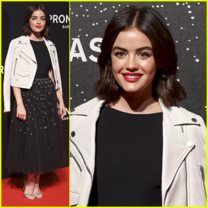 Lucy Hale Steps Out For Pronovias Fashion Show in Barcelona
