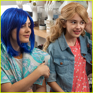 Meg Donnelly Rocks Blue Wig For 'American Housewife'