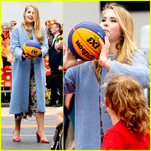 Dutch Crown Princess Catharina-Amalia Plays Some Basketball During King's Day in The Netherlands