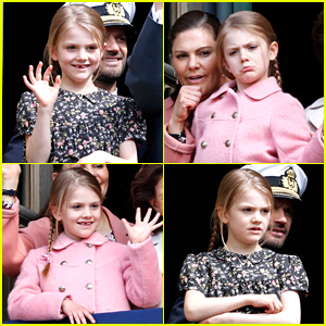 Sweden's Princess Estelle Made The Cutest & Funniest Faces at Grandpa King Carl Gustav's Birthday Appearance
