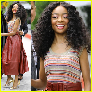 Skai Jackson Steps Out in Style For TommyxZendaya Collection Brunch