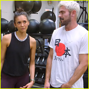 Zac Efron & Nina Dobrev Get Fit Working Out Together - Watch!