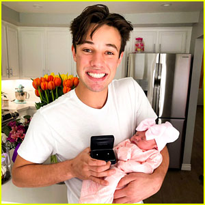 Cameron Dallas Buys Newborn Niece Her First Pair Of Earrings