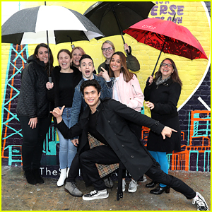 Charles Melton Photobombs Fans During 'Sun Is Also a Star' Mural Unveiling