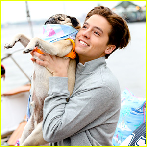 Cole Sprouse & Doug The Pug Are The Perfect Duo at Target's Vineyard Vines Launch Event