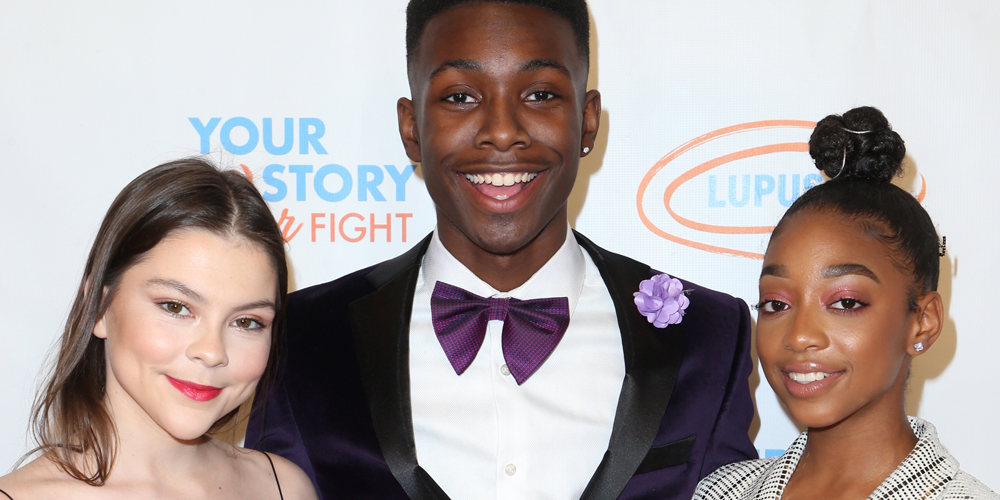 Eris Baker Wears Love Pins In Her Hair for Lupus LA Orange Ball 2019