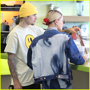 Justin Bieber Stops at Smoothie Store with Hailey Before Studio Day