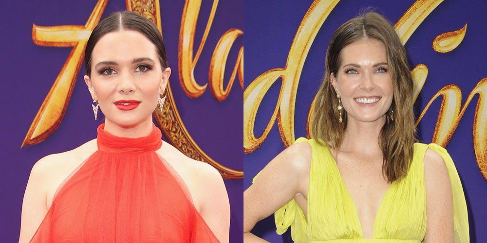 The Bold Type’s Katie Stevens & Meghann Fahy Look Like They Stepped Out of Scarlet’s Fashion Closet at ‘Aladdin’ Premiere