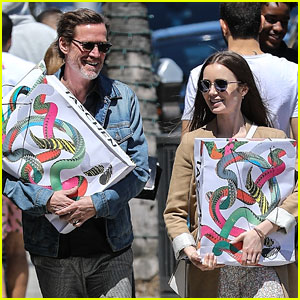 Lily Collins Picks Up New Art Books In Beverly Hills