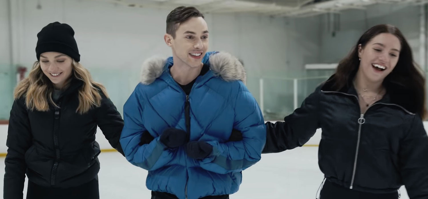 Maddie & Kenzie Ziegler Learn To Ice Skate with Adam Rippon