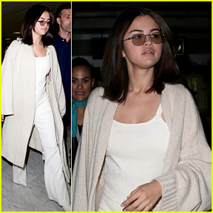 Selena Gomez Dresses Comfy Chic for Cannes Airport Arrival