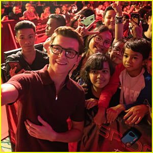 Tom Holland Snaps All The Selfies He Can With Fans at 'Spider-Man: Far From Home' Bali Event